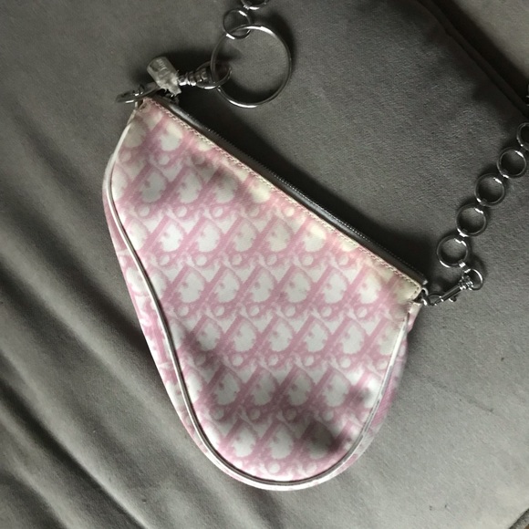 Pink Galliano Era Dior Mini Saddle Bag - Picture 1 of 8